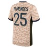 Maillot de Supporter Paris Saint-Germain Nuno Mendes 25 Quatrième Jordan 2023-24 Pour Homme